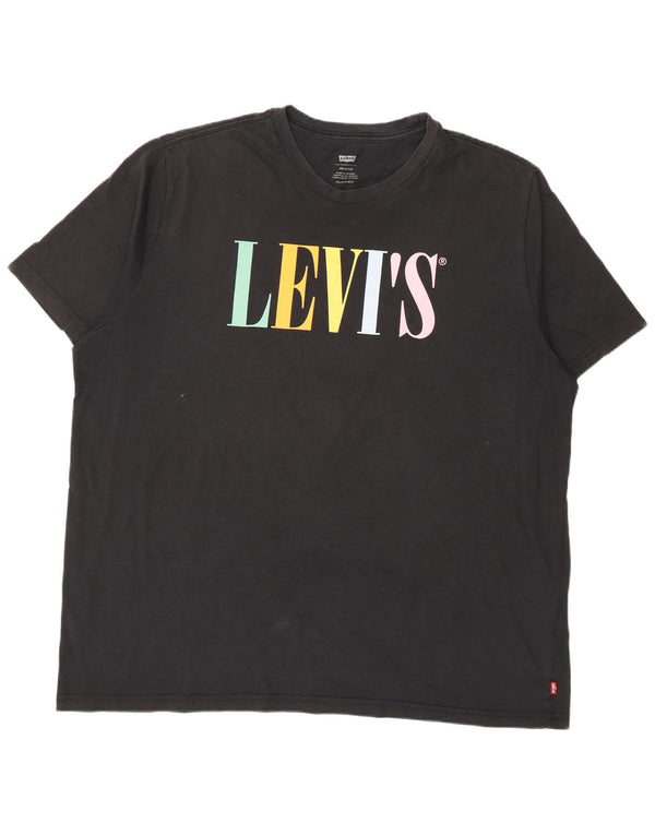 Levi's muška majica kratkih rukava opuštenog kroja 2XL crni pamuk