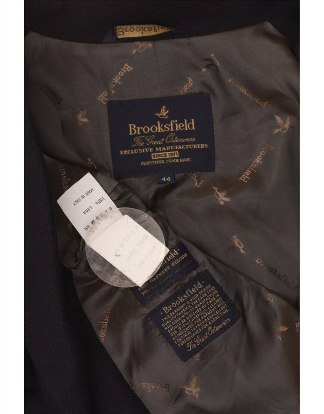 BROOKSFIELD Mens 3 Button Blazer Jacket IT 44 XS Navy Blue Wool