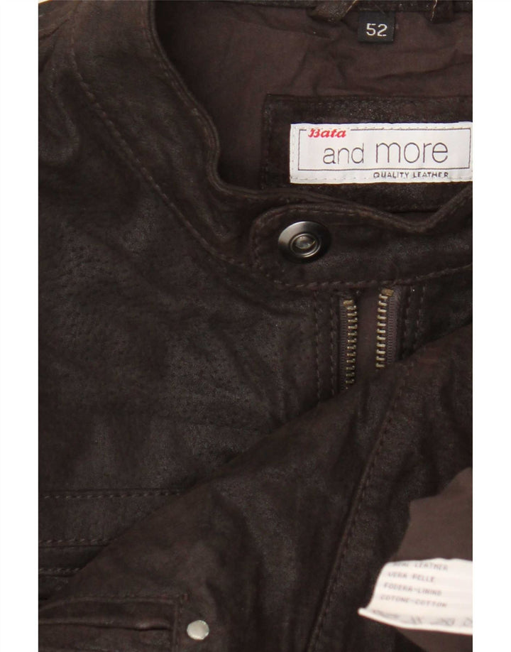 Bata and More muška kožna biciklistička jakna IT 52 XL smeđa