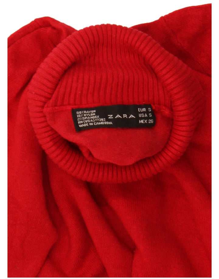 Zara ženski pulover s rol izrezom UK 10 Small Red