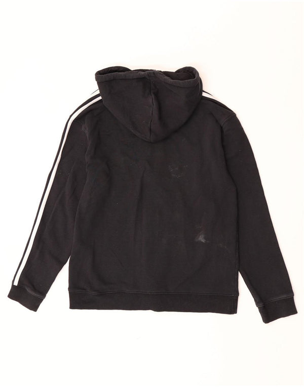 Adidas ženski pulover s kapuljačom na patentni zatvarač UK 12/14 srednje crni pamuk
