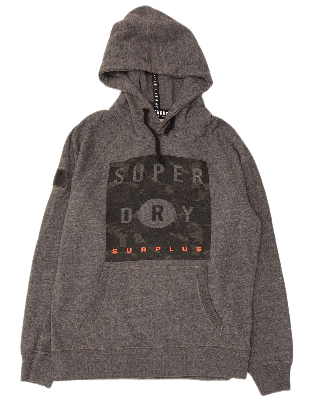 Superdry muška majica s kapuljačom s kapuljačom 2XL sivi poliester