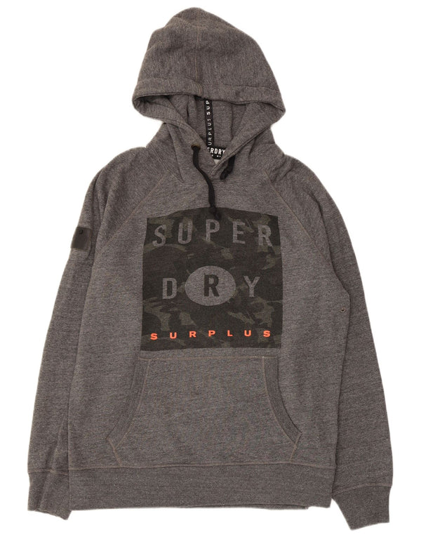 Superdry muška majica s kapuljačom s kapuljačom 2XL sivi poliester