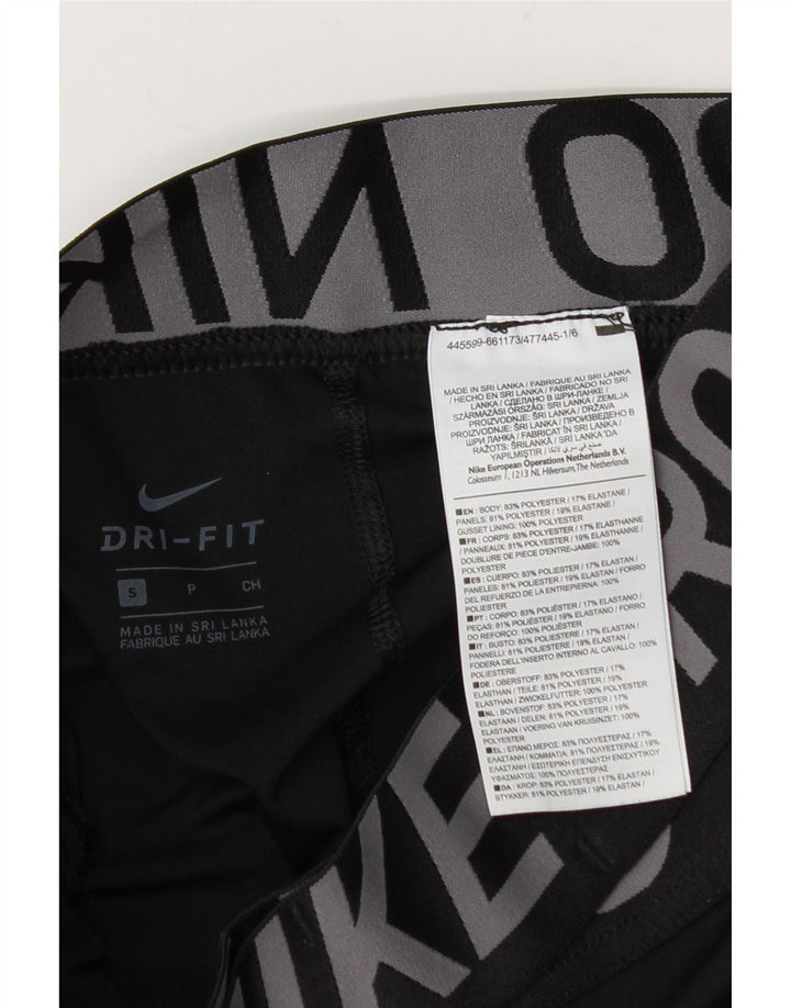 Nike Ženske Dri Fit Graphic Leggings UK 8 Male crne poliesterske