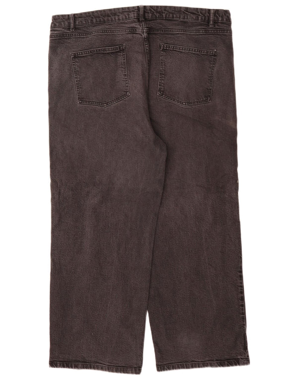 Marks & Spencer ženske široke traperice visokog struka UK 22 3XL W44 L29 sive