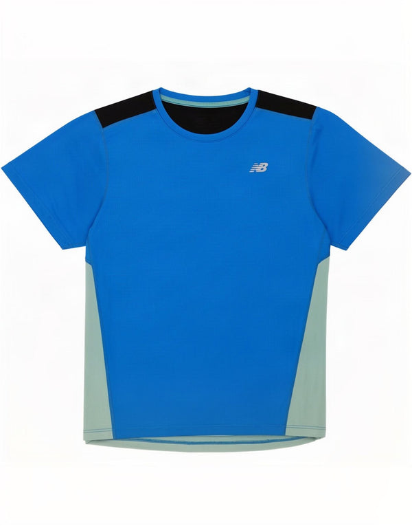 New Balance ženska majica kratkih rukava UK 16 veliki plavi poliester u boji
