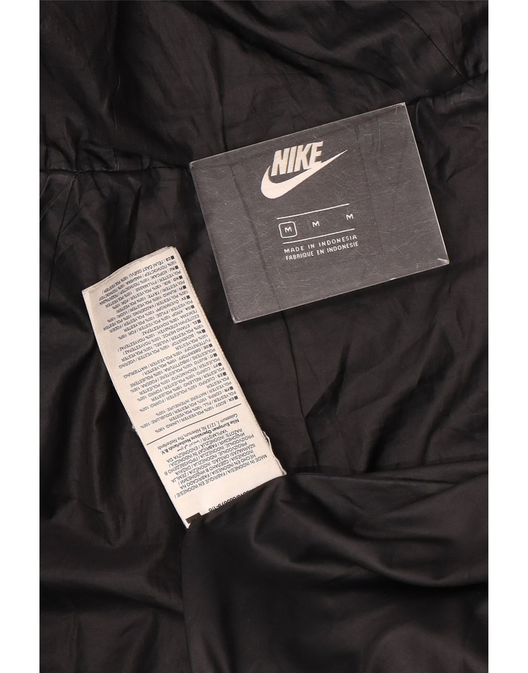 Nike ženska podstavljena jakna s kapuljačom UK 14 srednje crne boje od poliestera