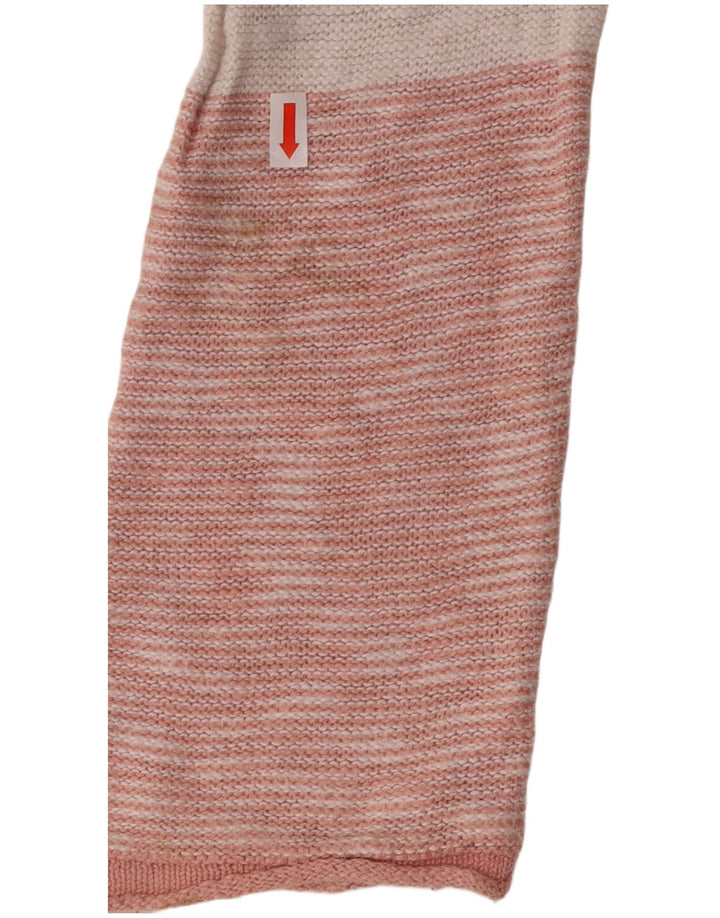 Billabong ženski džemper s morskim izrezom UK 10 Mali pamuk na ružičaste pruge