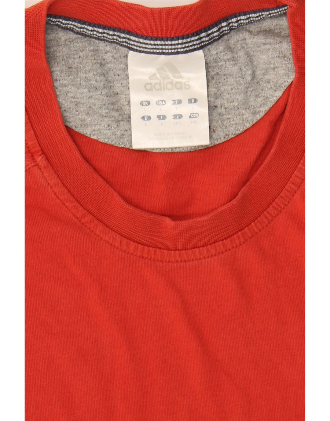 ADIDAS Mens T-Shirt Top Large Red Cotton Vintage Adidas and Second-Hand Adidas from Messina Hembry 
