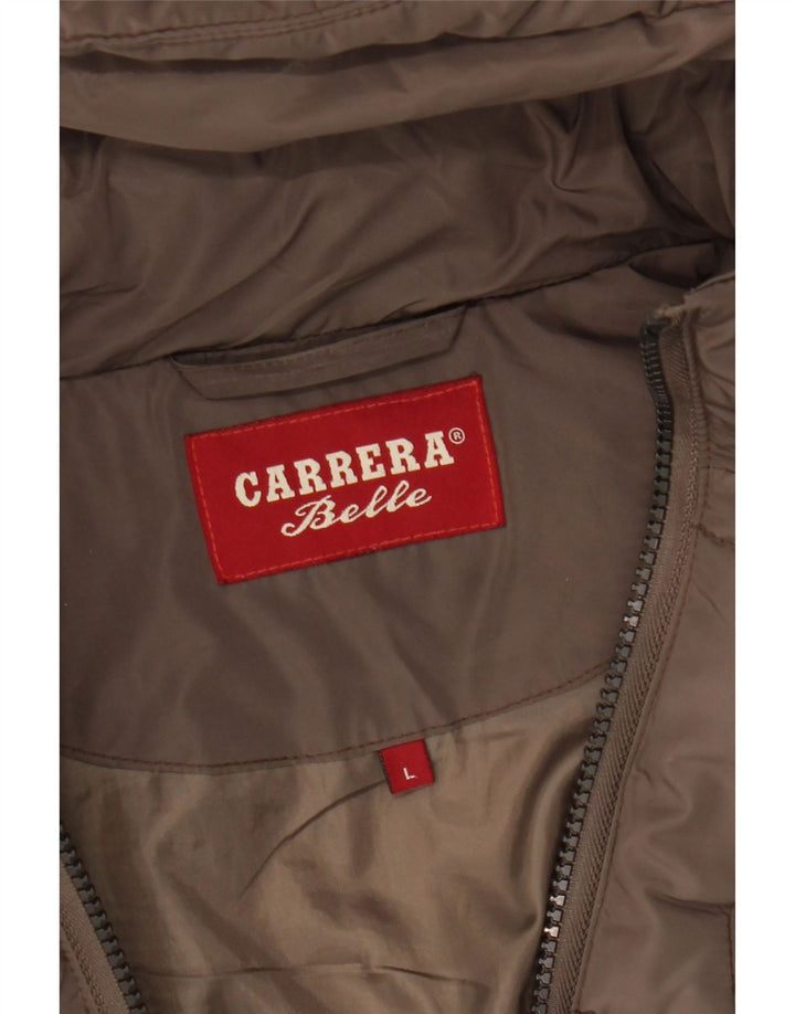 Carrera ženska podstavljena jakna s kapuljačom UK 14 Large Brown