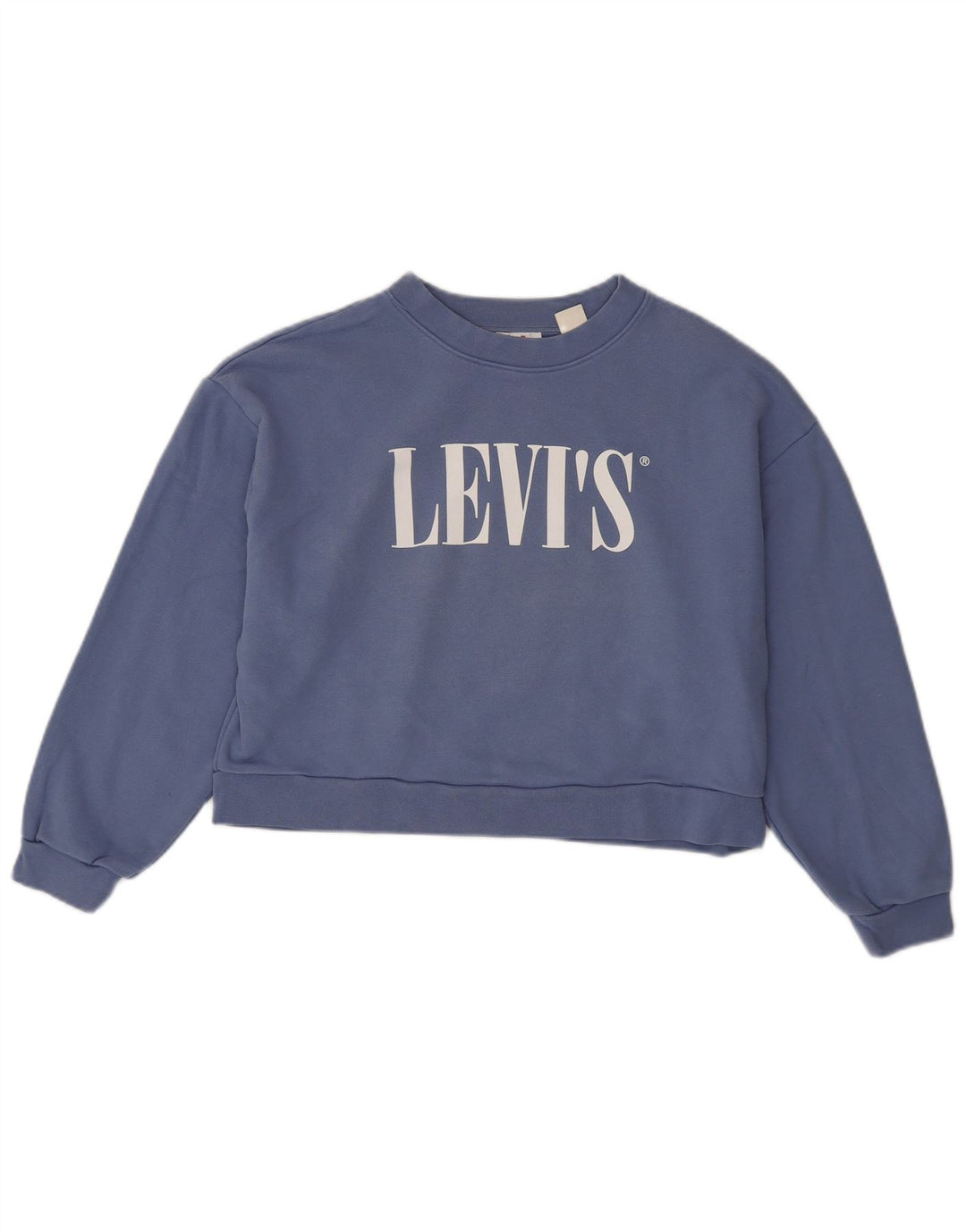 Levi's ženska prekomjerna majica s kratkim crtama UK 6 XS, plavi pamuk