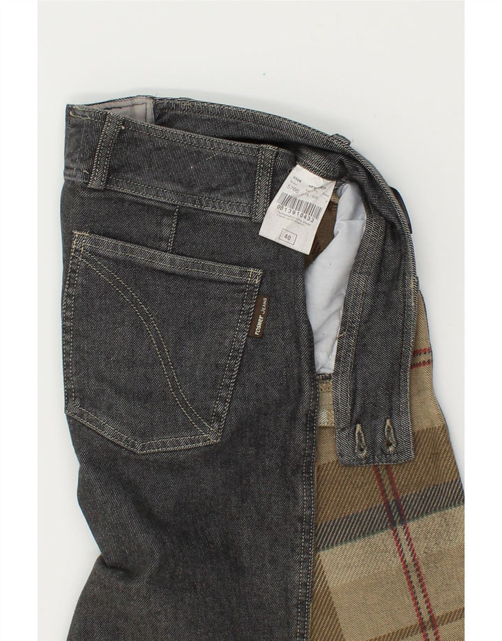 ROSNER Womens Denim Shorts EU 40 Medium W30  Grey Check Cotton Vintage Rosner and Second-Hand Rosner from Messina Hembry 