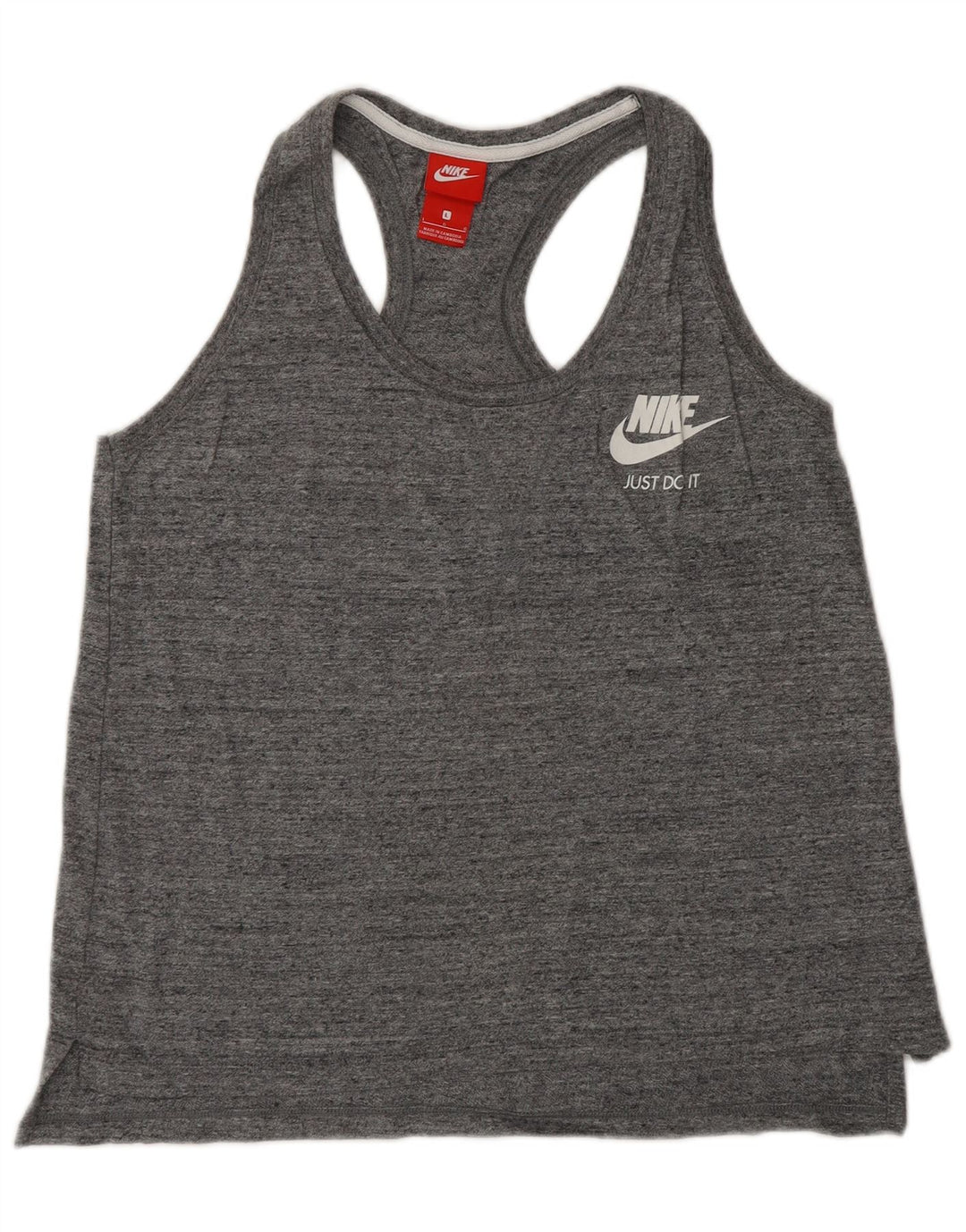NIKE ženski prsluk UK 14 Veliki sivi flekasti pamuk