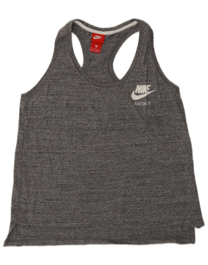 NIKE ženski prsluk UK 14 Veliki sivi flekasti pamuk