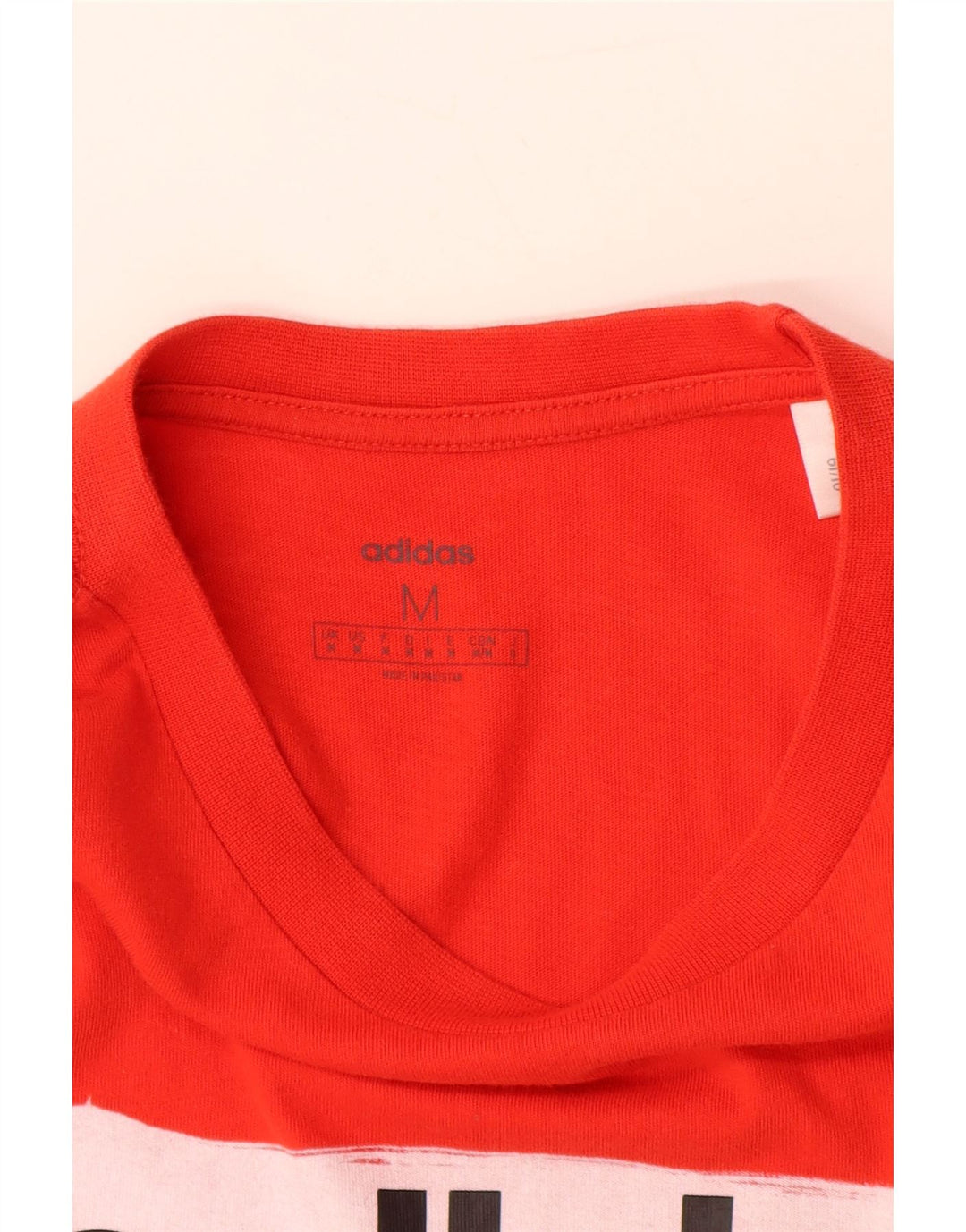 ADIDAS Muška majica kratkih rukava srednje veličine, crveni pamuk
