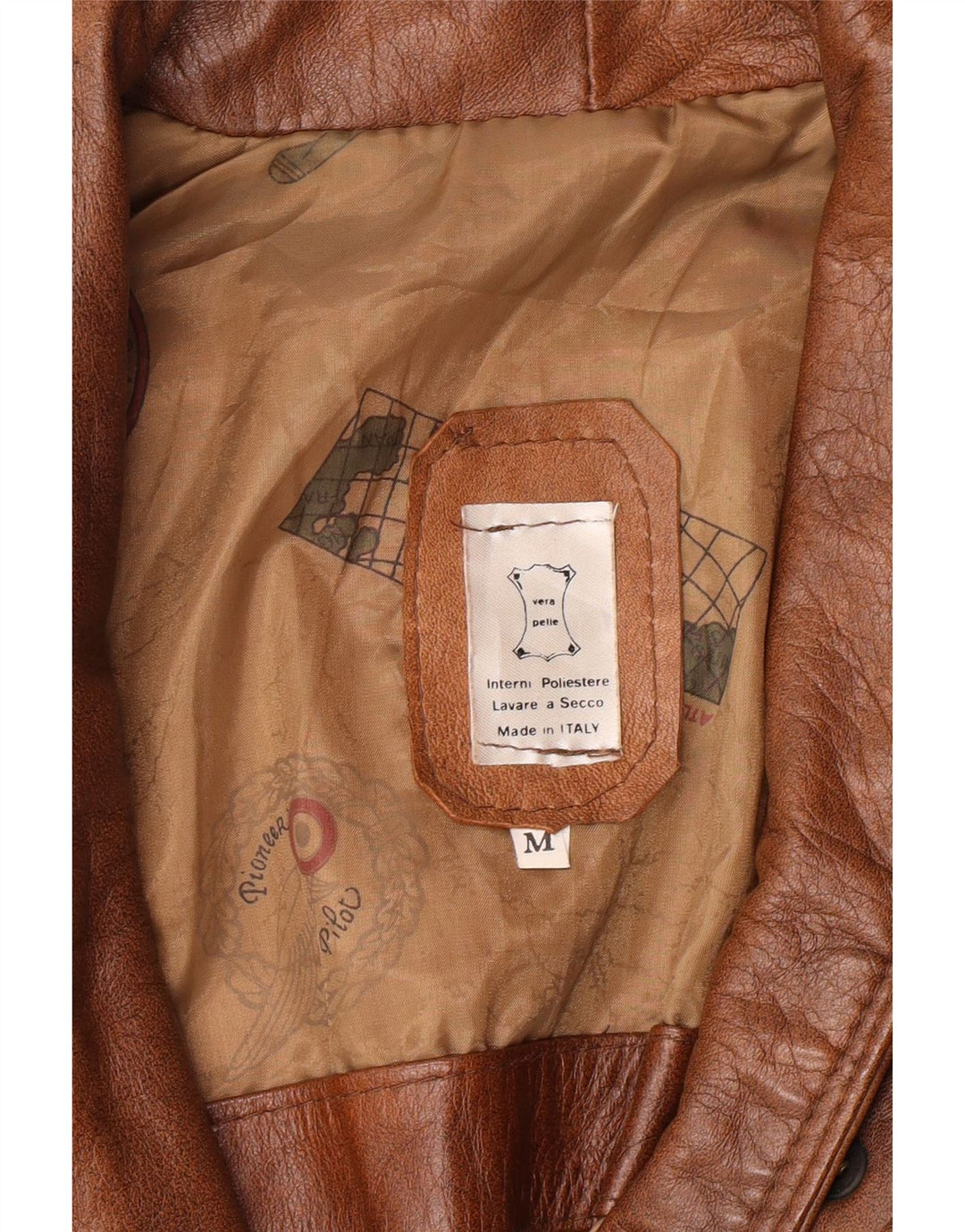 Vintage muška kožna jakna UK 38 srednje smeđa koža