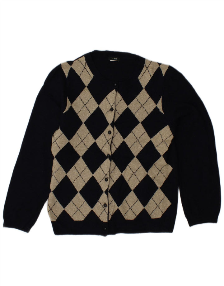 J. CREW Muški kardigan pulover UK 6 XS tamnoplavi Argyle/Diamond