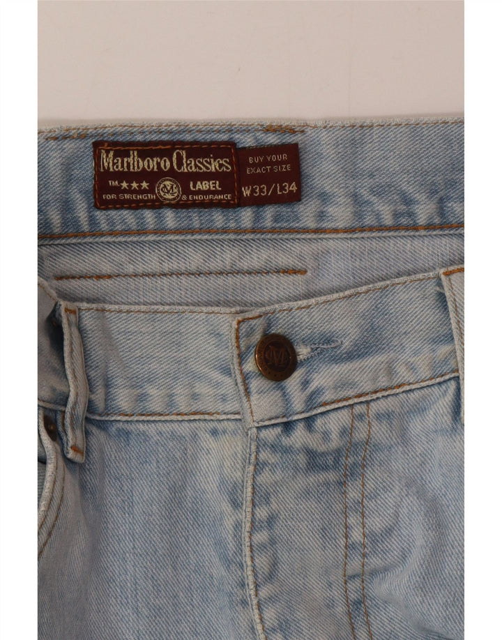 Marlboro Classics Mens Straight Jeans W33 L34 Plavi pamuk