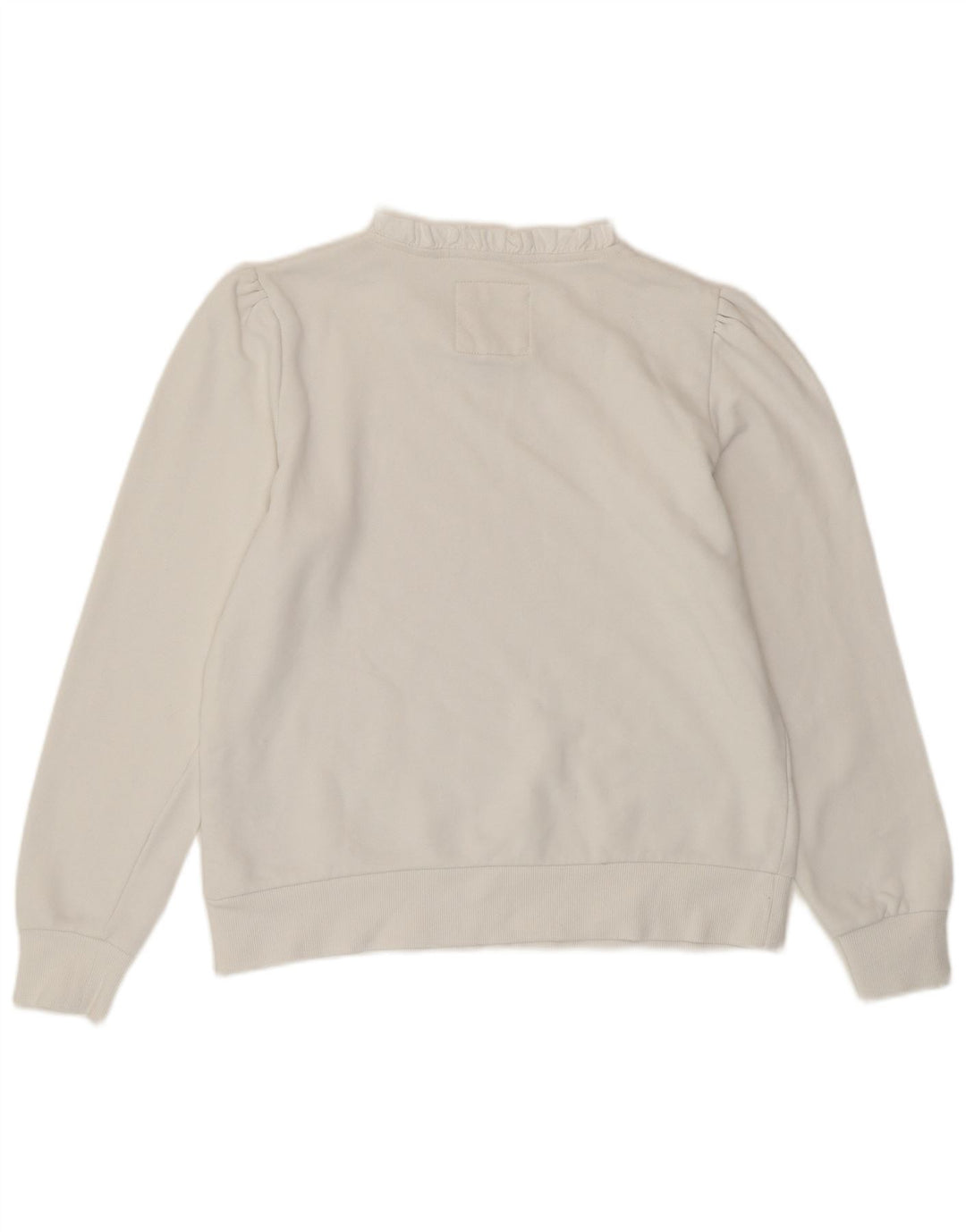 CREW CLOTHING Ženska majica s kratkim rukavima UK 12 Srednje bijeli pamuk