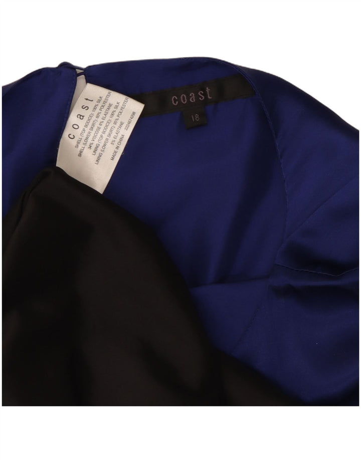 COAST ženska plašt haljina UK 18 XL crni poliester u boji