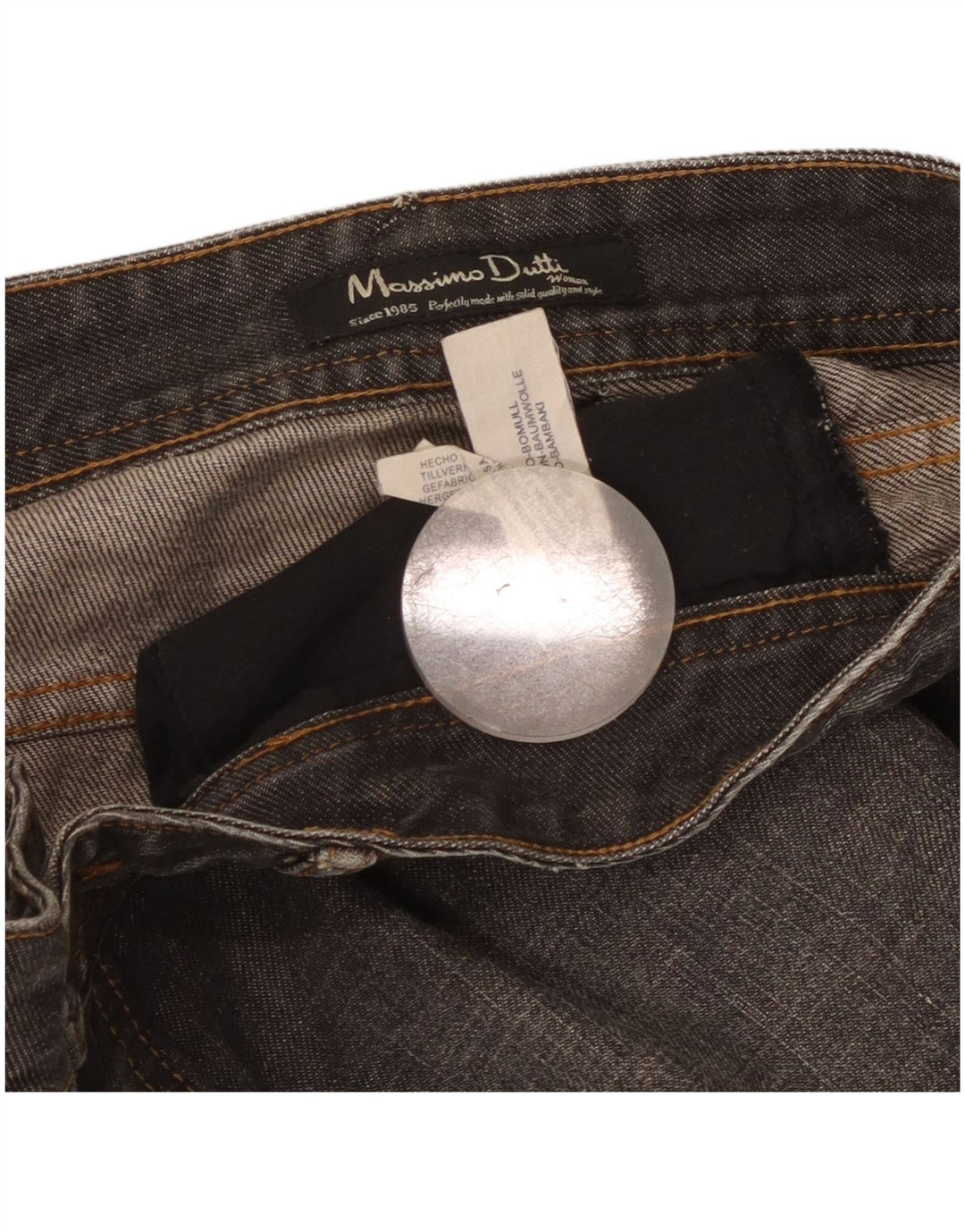 Massimo Dutti Ženske bermuda traper kratke hlače W28 Srednje sivi pamuk