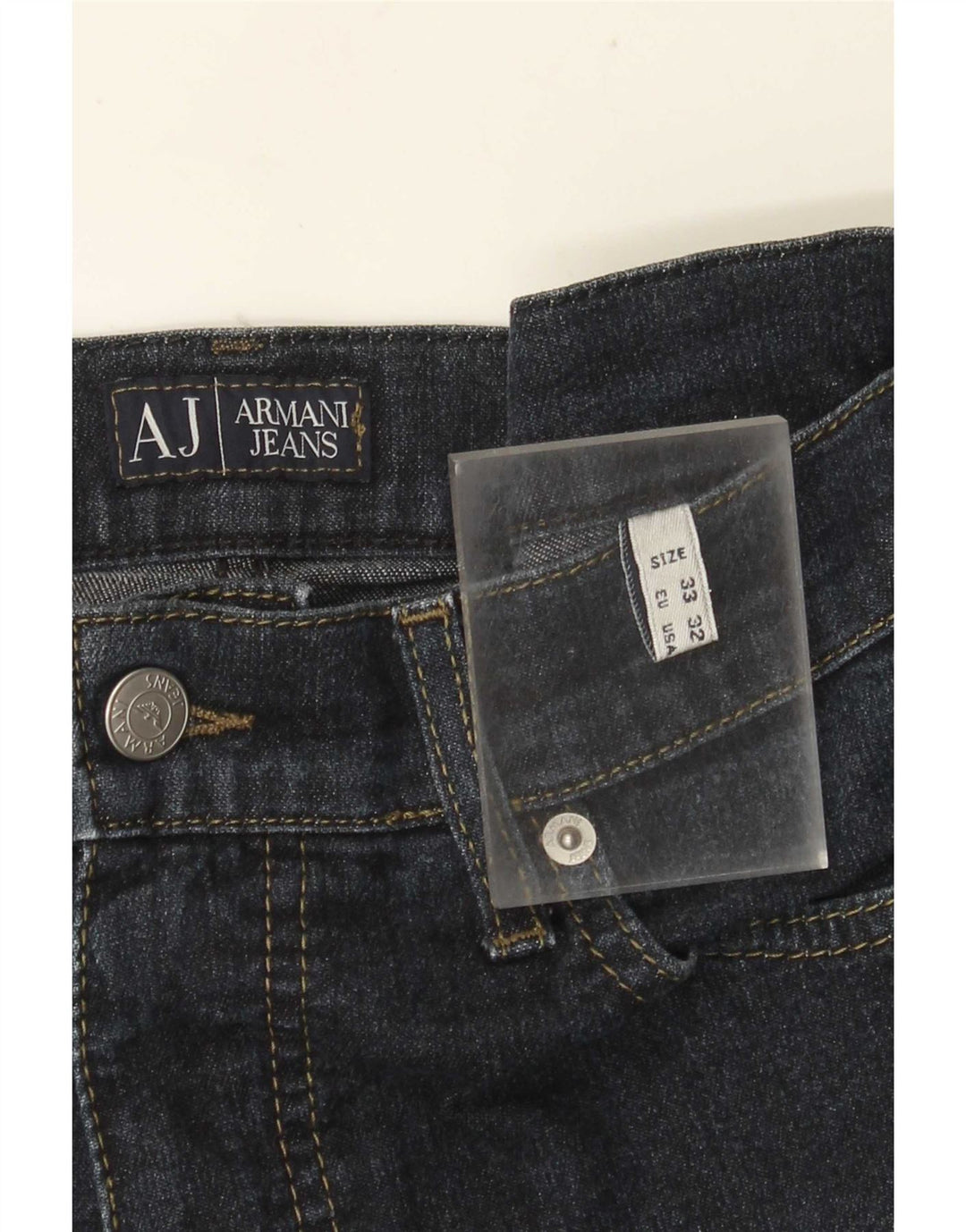 Armani Jeans Ženske ravne traperice W33 L34 tamnoplave