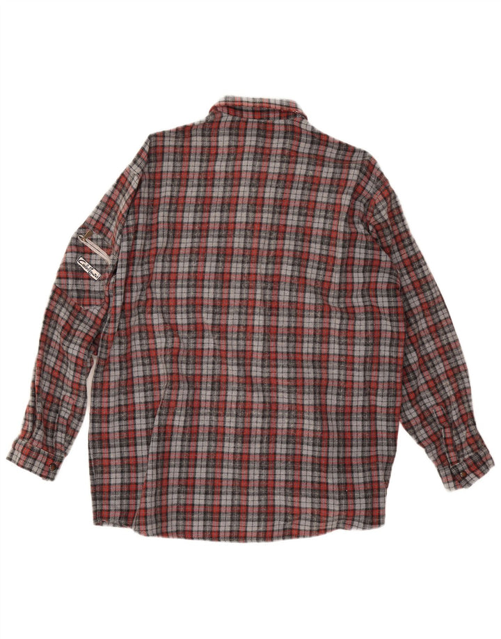 Vintage muška flanelska košulja, veliki crveni karirani