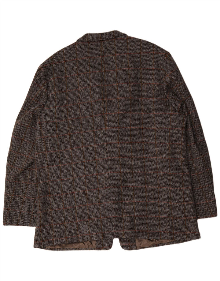 Walbusch muški sako sa 2 gumba UK 44 2XL siva karirana vuna