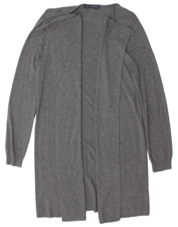 Marks & Spencer ženski otvoreni kardigan pulover UK 10 Small Gray