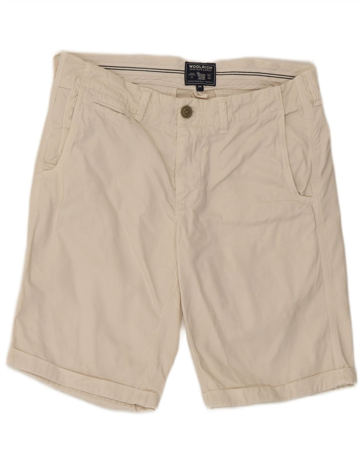 Woolrich Muške chino kratke hlače W29 male sivobijele boje pamuka
