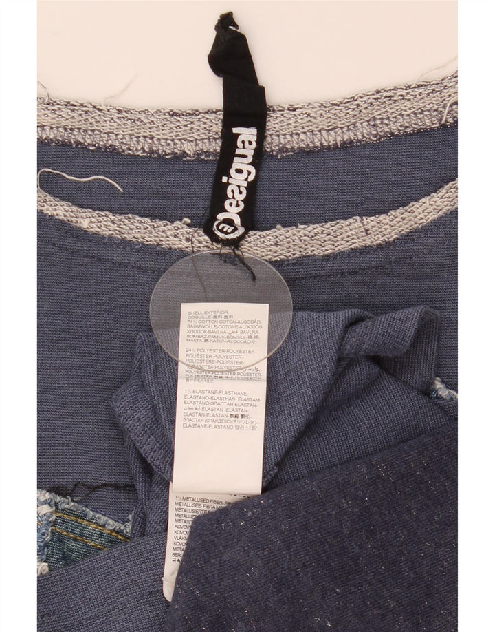Desigual ženski gornji dio s 3/4 rukavima UK 14 Srednje tamnoplavi patchwork