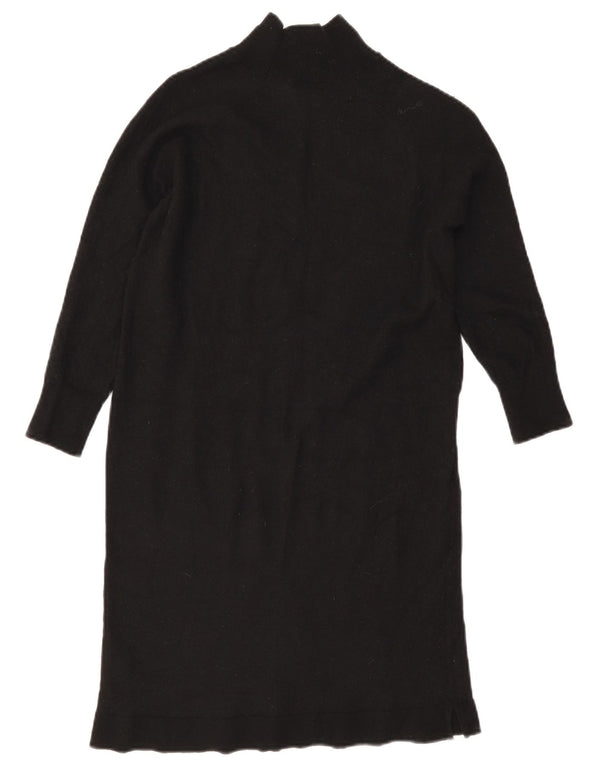 Massimo Dutti Ženska džemper haljina 3/4 rukava UK 10 Mala tamnoplava vunena