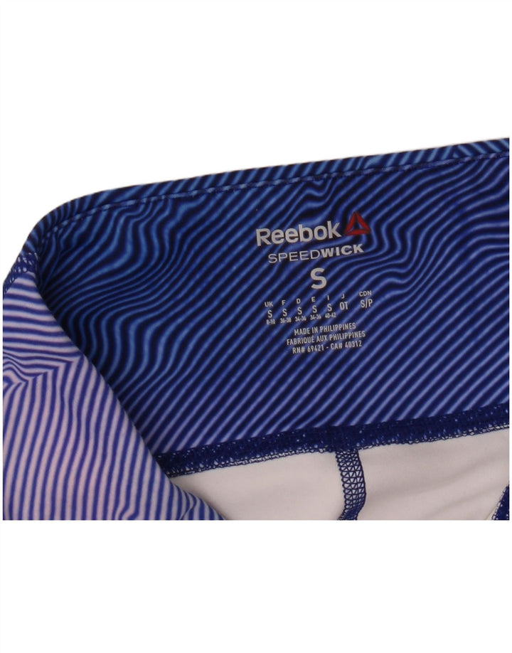 Reebok ženske Capri tajice UK 8/10 male plave pruge