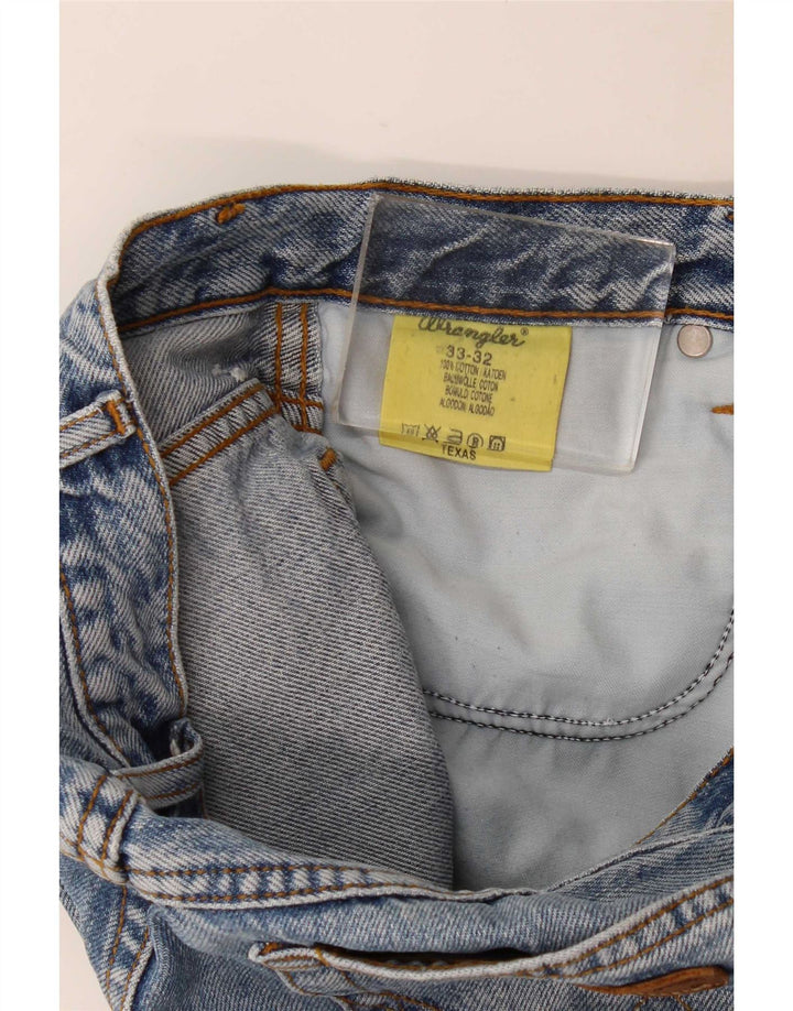 Wrangler muške teksaške ravne traperice W33 L32 plavi pamuk