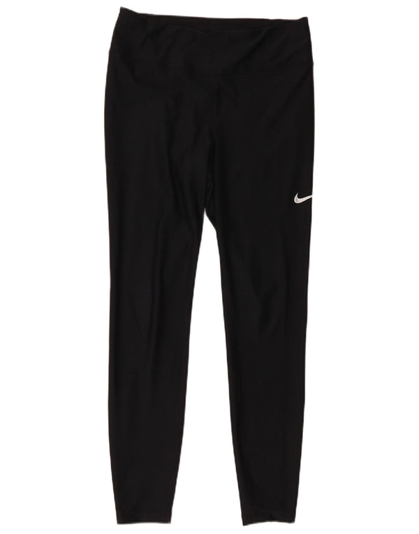 Nike Ženske Dri Fit Leggings UK 14 Srednje crni poliester