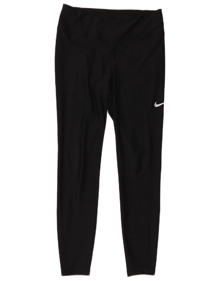 Nike Ženske Dri Fit Leggings UK 14 Srednje crni poliester