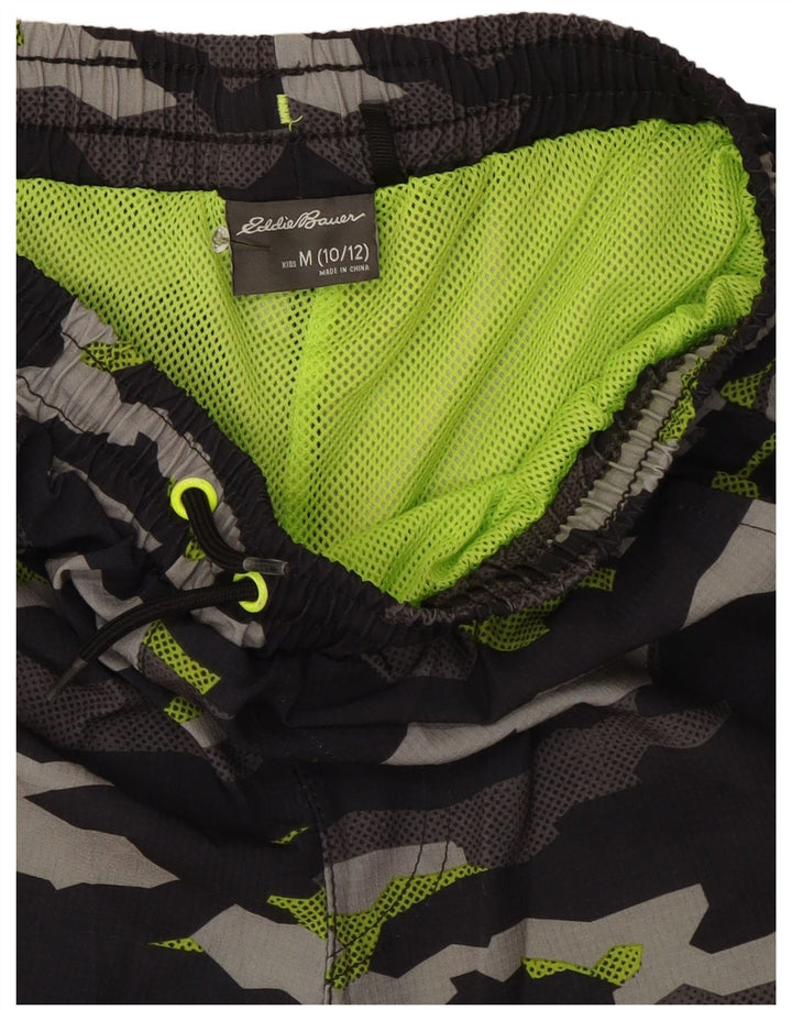 Eddie Bauer kratke kupaće hlače za dječake 10-11 godina srednje crne kamuflažne boje