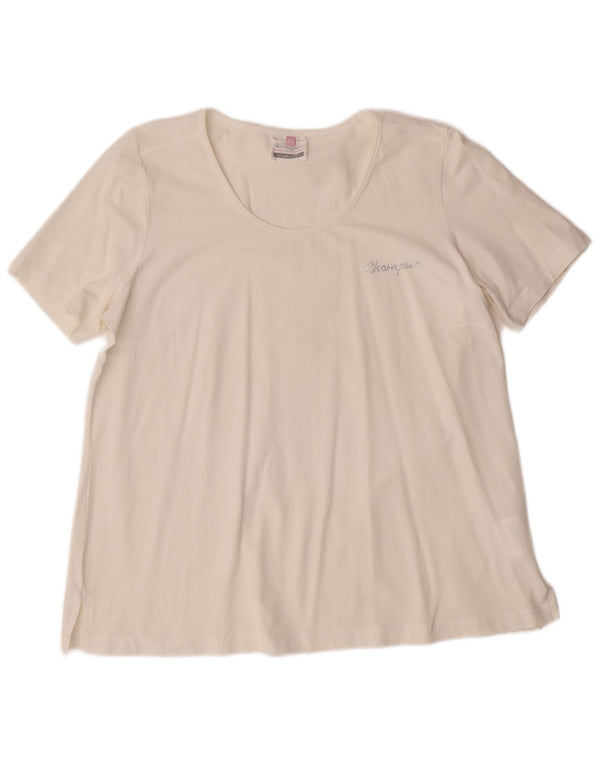 CHAMPION Ženska udobna majica kratkih rukava UK 20 2XL bijeli pamuk