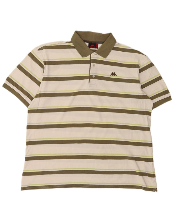 Kappa muška polo majica 3XL bijeli pamuk na pruge