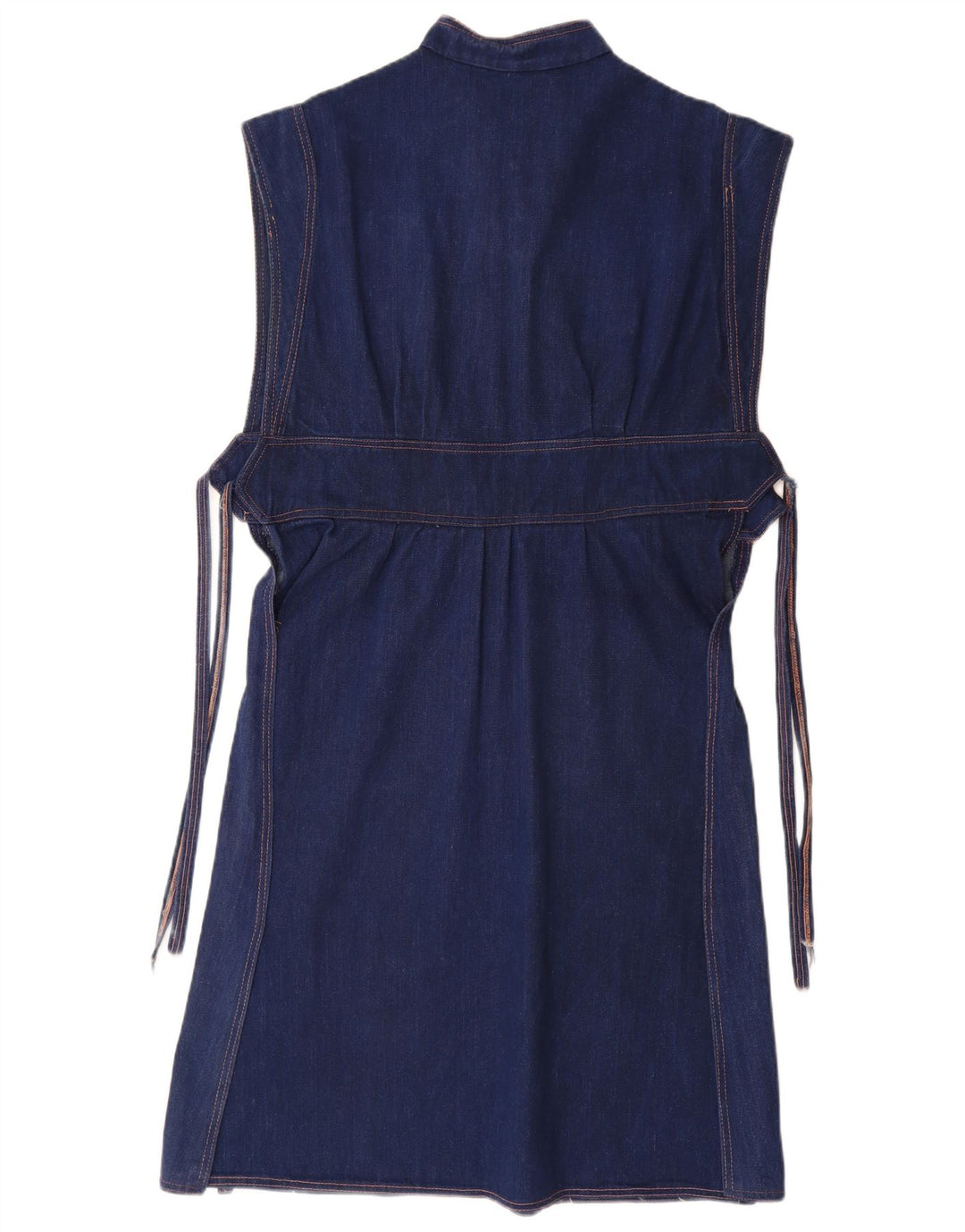 VINTAGE ženska traper haljina UK 14 srednje plava