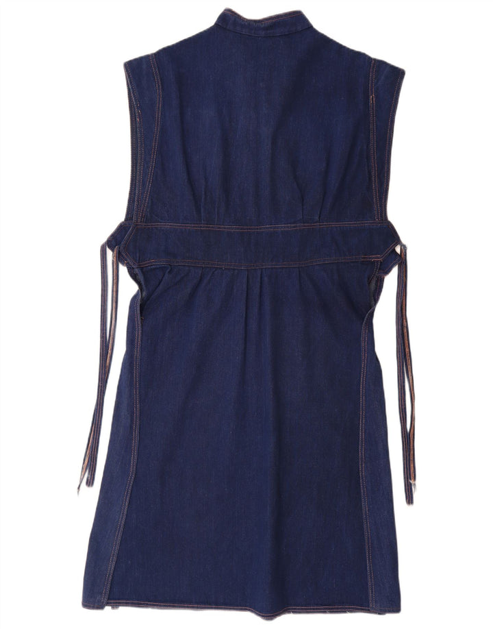 VINTAGE ženska traper haljina UK 14 srednje plava