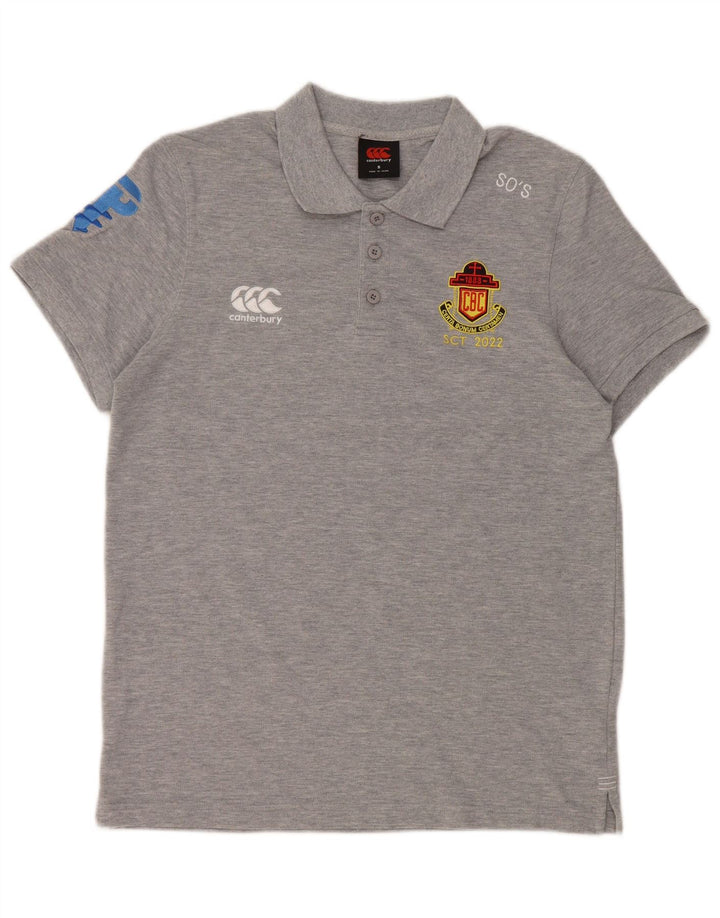 Canterbury muška polo majica s grafičkim motivima Mala siva pamučna