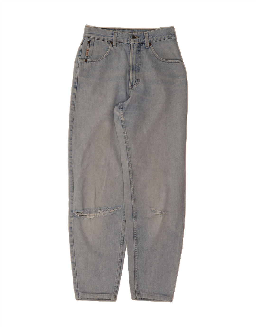 MUSTANG Womens Distressed Tapered Jeans W28 L29 Blue Vintage Mustang and Second-Hand Mustang from Messina Hembry 