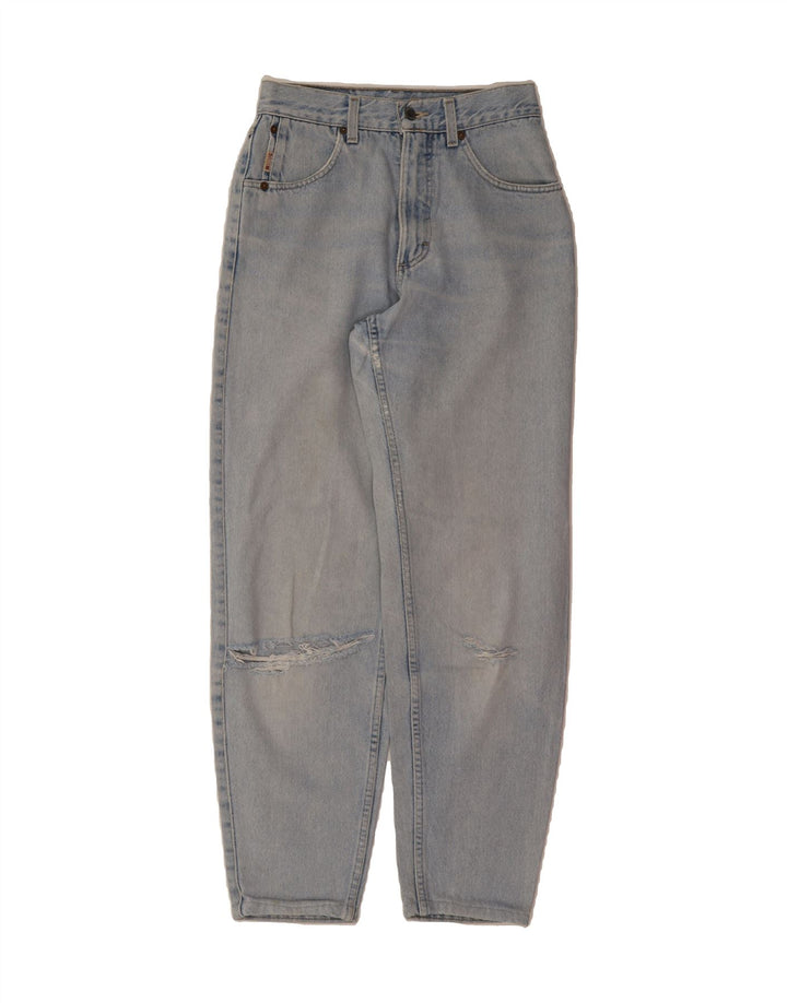 MUSTANG Womens Distressed Tapered Jeans W28 L29 Blue Vintage Mustang and Second-Hand Mustang from Messina Hembry 