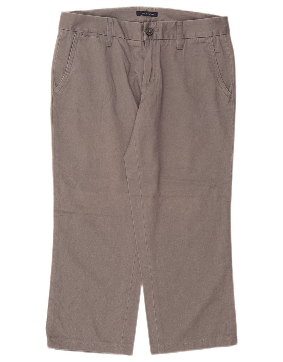 TOMMY HILFIGER Ženske ravne skraćene hlače US 4 male W25 L22 sive