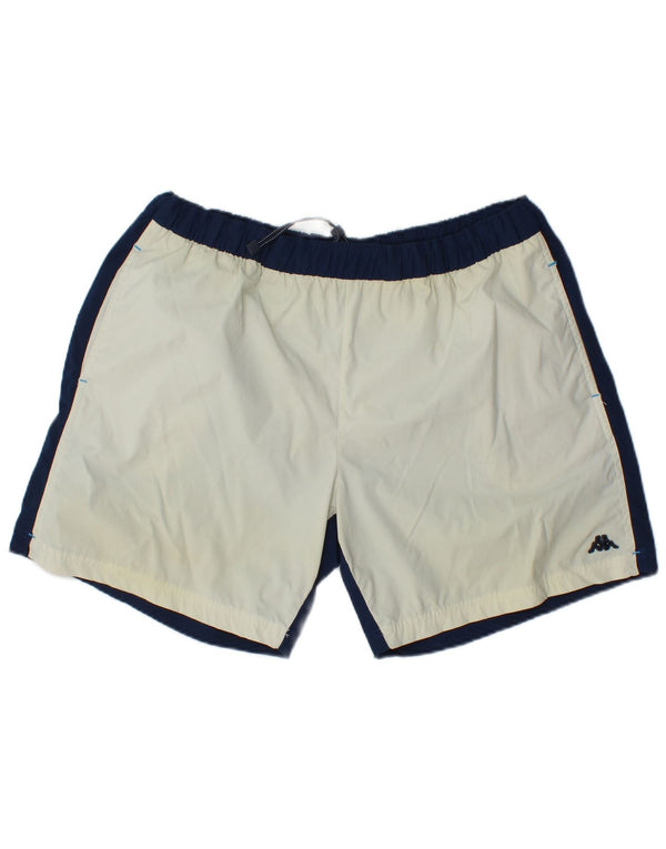 Kappa muške sportske kratke hlače 2XL Off White Colourblock poliamid sportske