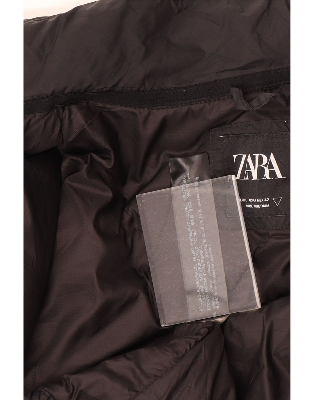 Zara muška podstavljena jakna UK 40 veliki crni poliester