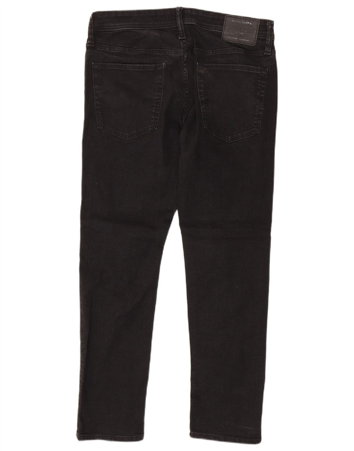 Jack & Jones muške uske traperice W32 L30 crni pamuk