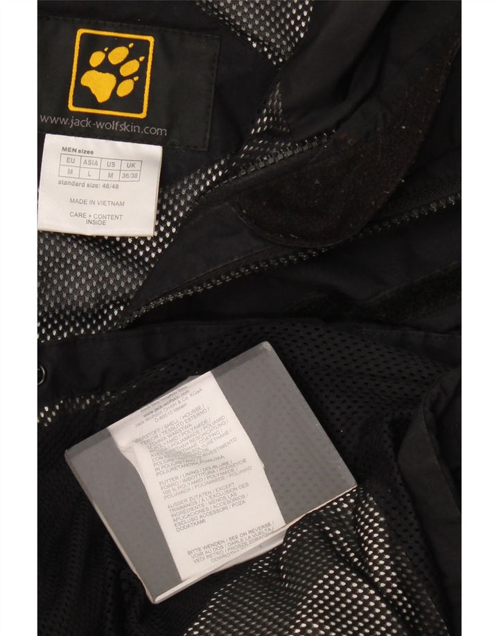Jack Wolfskin muška kišna jakna s kapuljačom UK 36/38 srednji crni poliamid