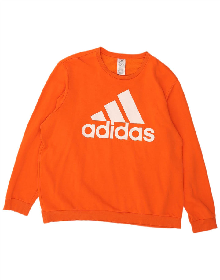 Adidas muški džemper s grafičkim motivima 2XL narančasti pamuk